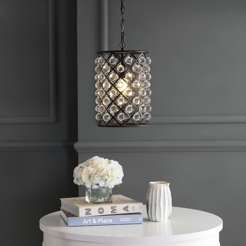 Toronto Crystal/Metal LED Pendant, by JONATHAN Y