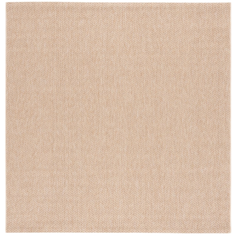 SAFAVIEH Sisal All-Weather Aoife Transitional Indoor/Outdoor Rug - 7'9" Square - Natural