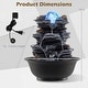 preview thumbnail 46 of 63, Costway Tabletop Water Fountain with Rolling Crystal Ball,