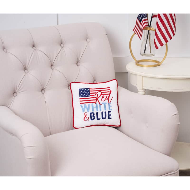 Red White & Blue Flag Pillow