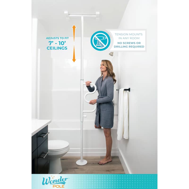 Stander Wonder Tension Mounted Transfer Pole with Rotating Grab Bar