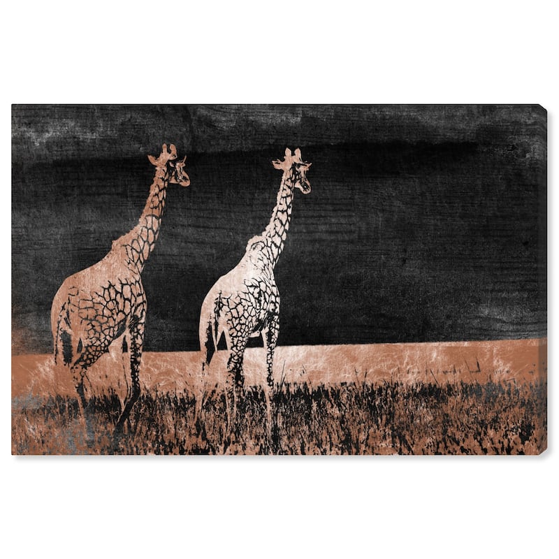 Wynwood Studio Canvas Animals Let's Take A Walk Copper Bronze and Copper Modern & Contemporary Wall Art Canvas Print