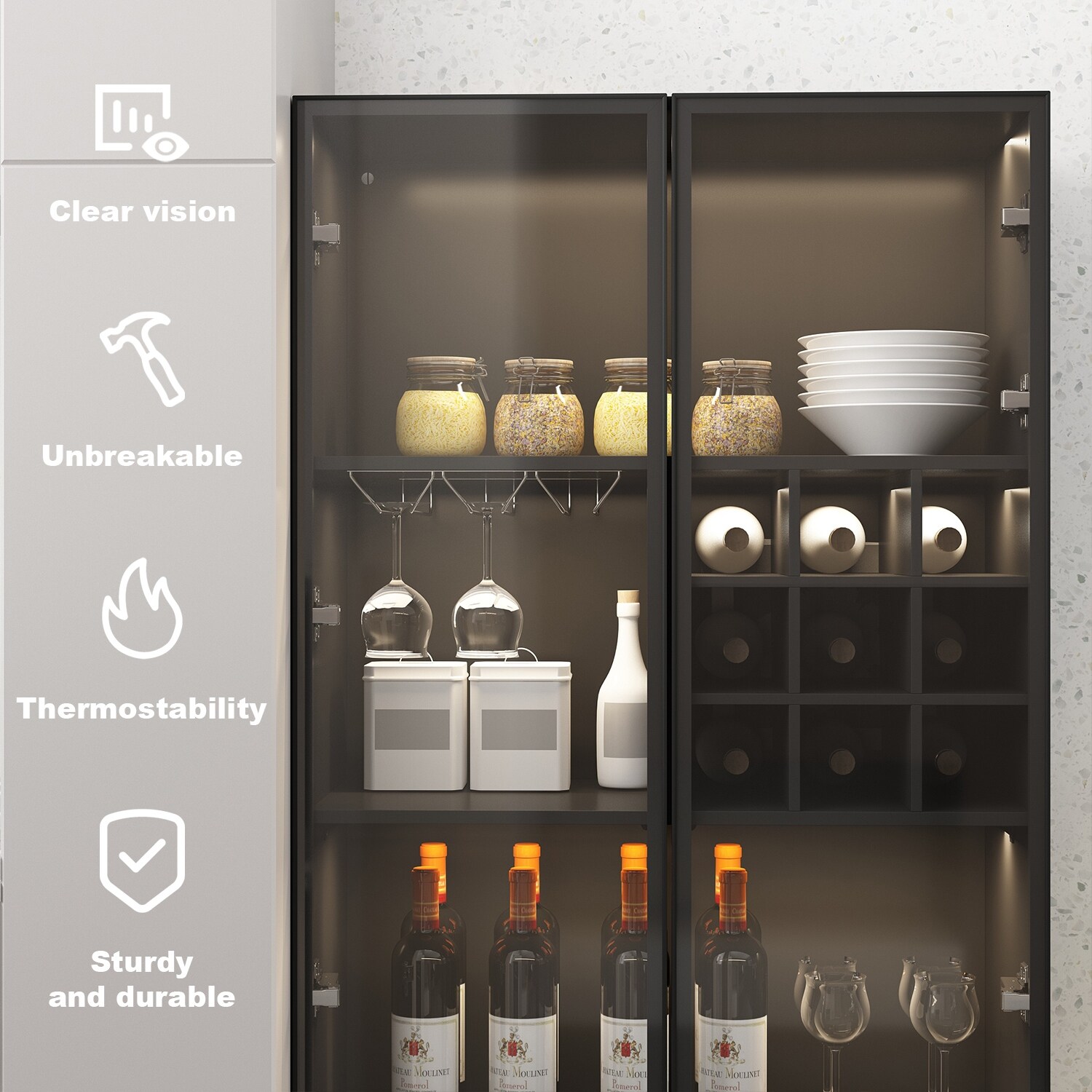 Lighted wine cabinet 2025
