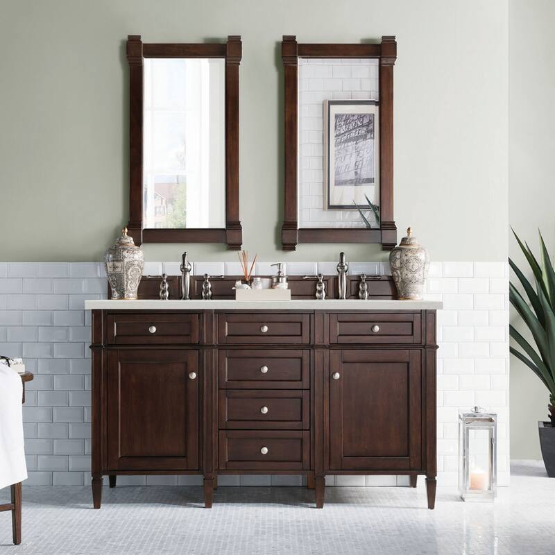 James Martin Vanities 650-V60D-3LDL Brittany 60" Double Basin Poplar
