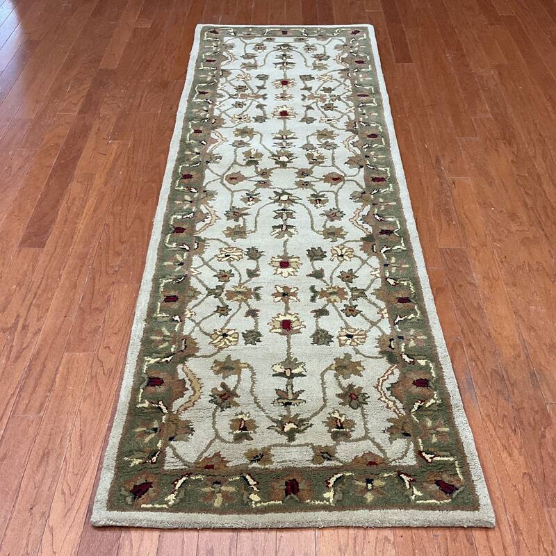 HERAT ORIENTAL Handmade Mahal Wool Rug Collection - 2'6" x 8' - Olive