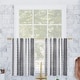preview thumbnail 1 of 5, Archaeo Slub Texture Stripe Cotton Cafe Curtain Pair Black/White - 52" x 45"