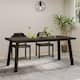 Deville Indoor Acacia Wood and Iron Dining Table by Christopher Knight Home - Black