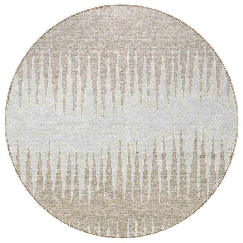 HomeRoots Striped Transitional Rectangle Outdoor Rug