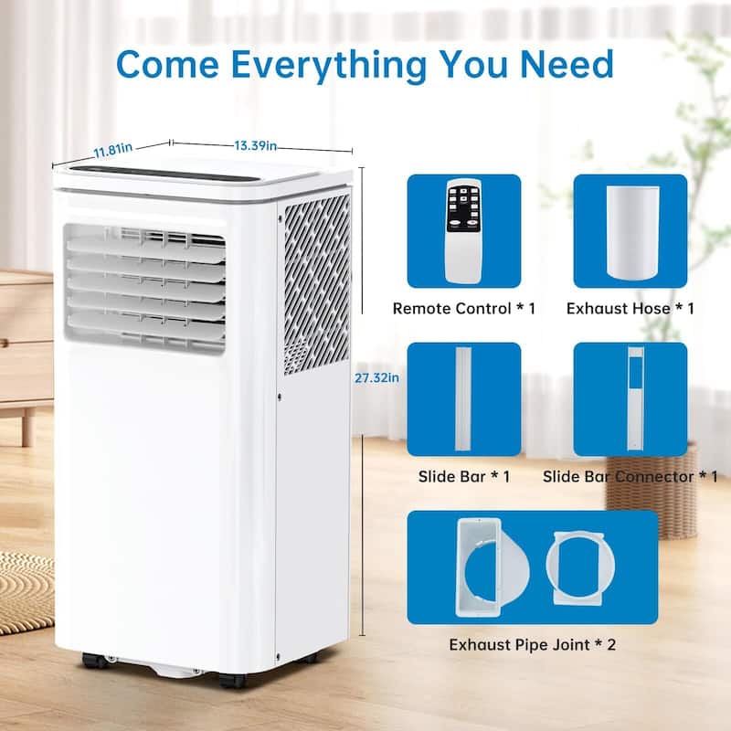 14000 BTU Portable Air Conditioner, 3-in-1 AC Unit with Window Kit