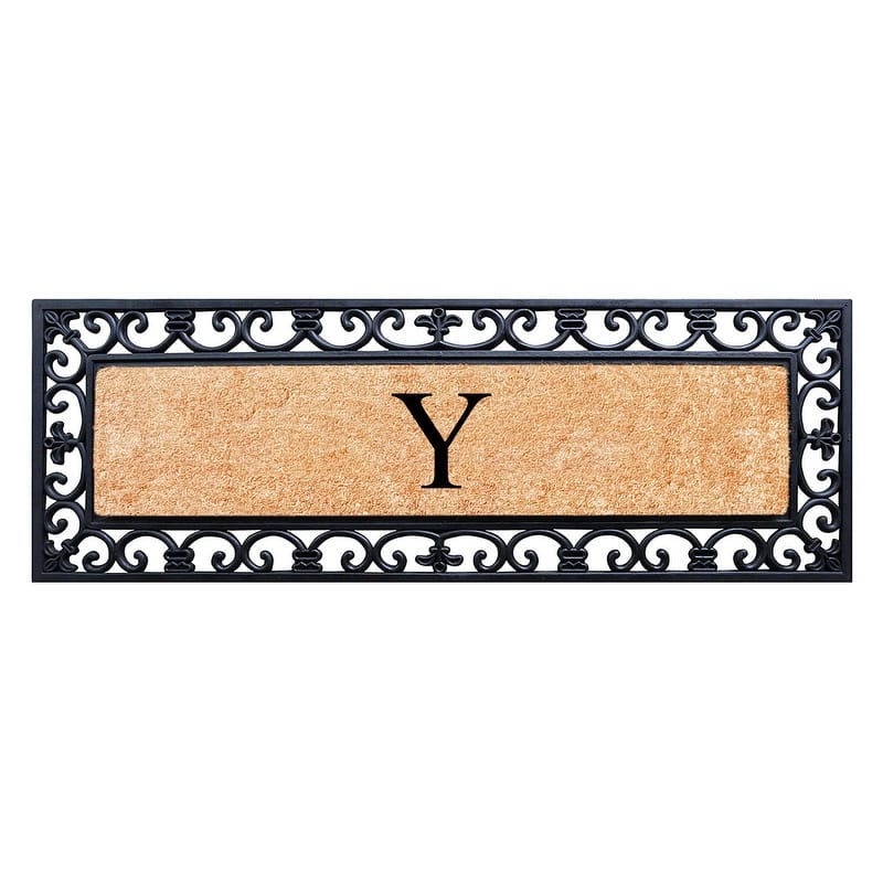 A1HC Exclusive Hand Crafted Myla Monogrammed Entry Doormat, 18" x 48" - Y