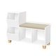 preview thumbnail 1 of 7, RiverRidge Kids Catch-All Cubby Storage Organizer Bench with Toy Storage Shelves and Cushioned Seat for Playroom - White