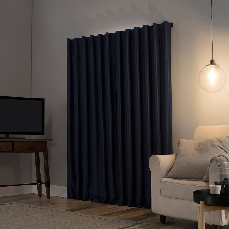 Sun Zero Evelina Faux Dupioni Silk Blackout Curtain Panel, Single Panel