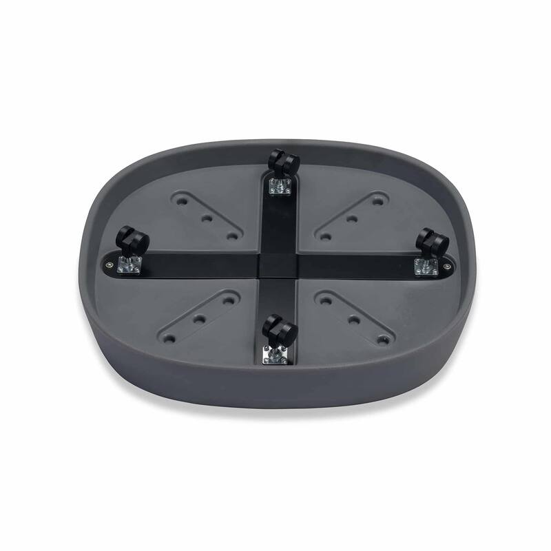 Pebble Modern Plant Caddy with Hidden Wheels