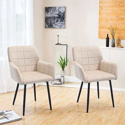 Dining Chairs Set of 2,Upholstered Kitchen Chairs w/Comfortable Seat