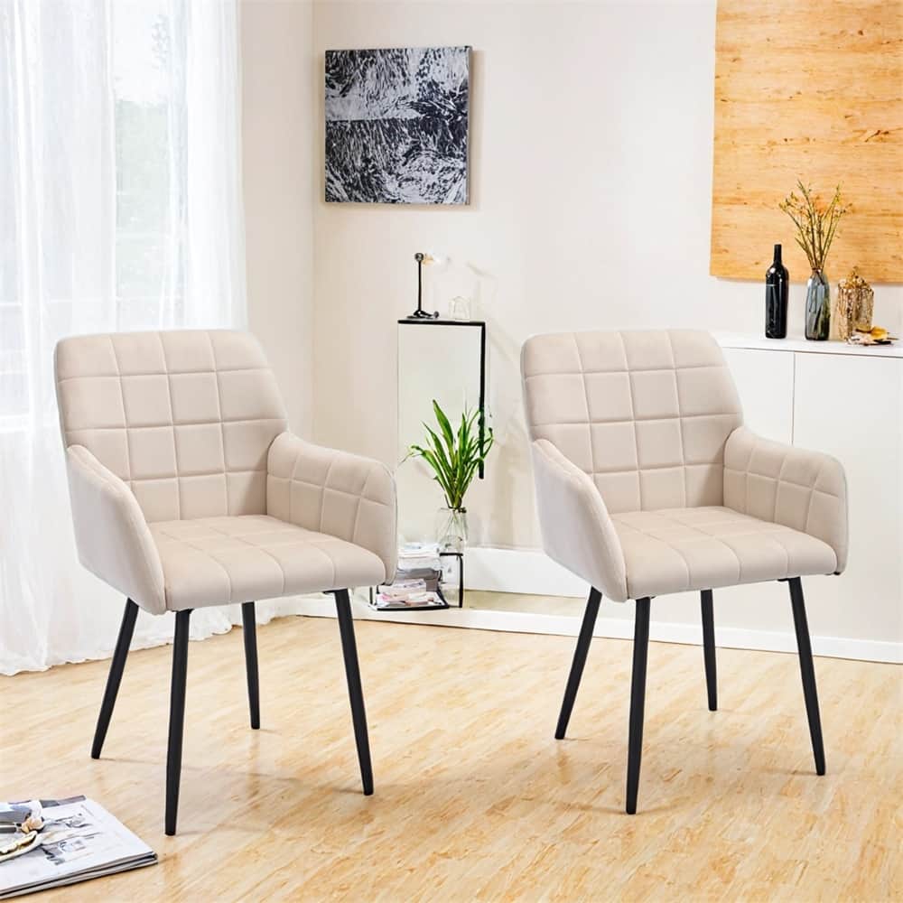 Dining Chairs Set of 2,Upholstered Kitchen Chairs w/Comfortable Seat