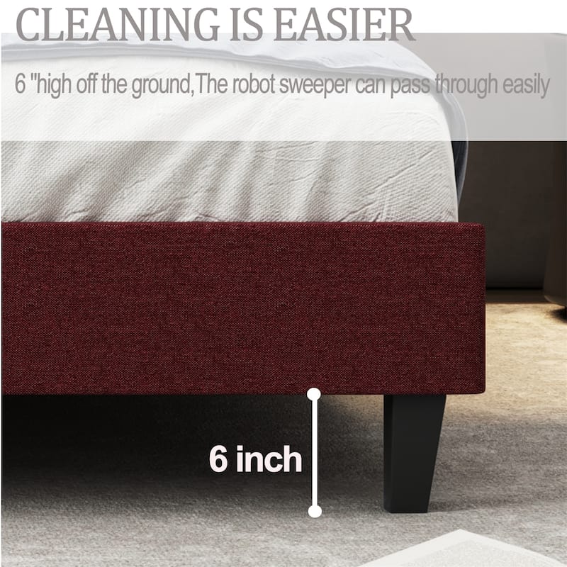 Full Size Bed Frame Upholstered Bed Frame Platform