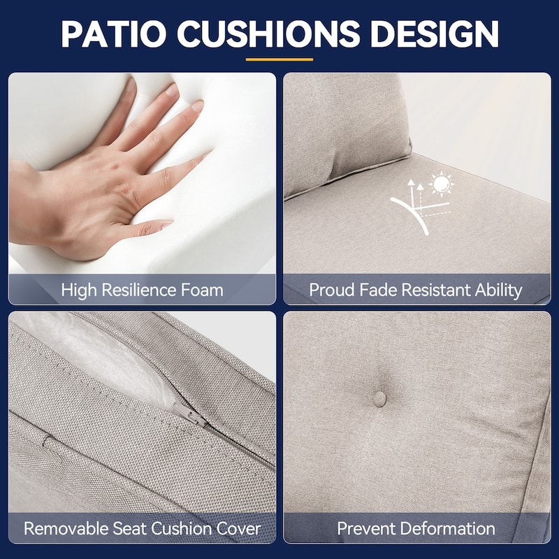Patio Outdoor Cushions with Removable Cover