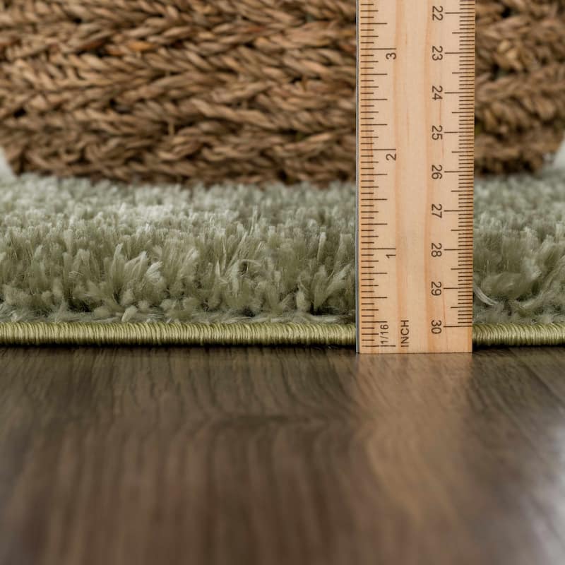 Hauteloom Heavenly Solid Shag Shaggy High Pile Area Rug