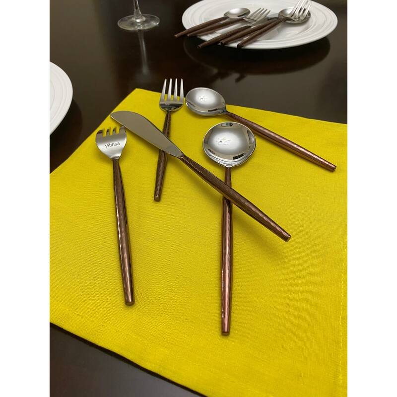 Hammered Stainless Steel Flatware 20-PC Set
