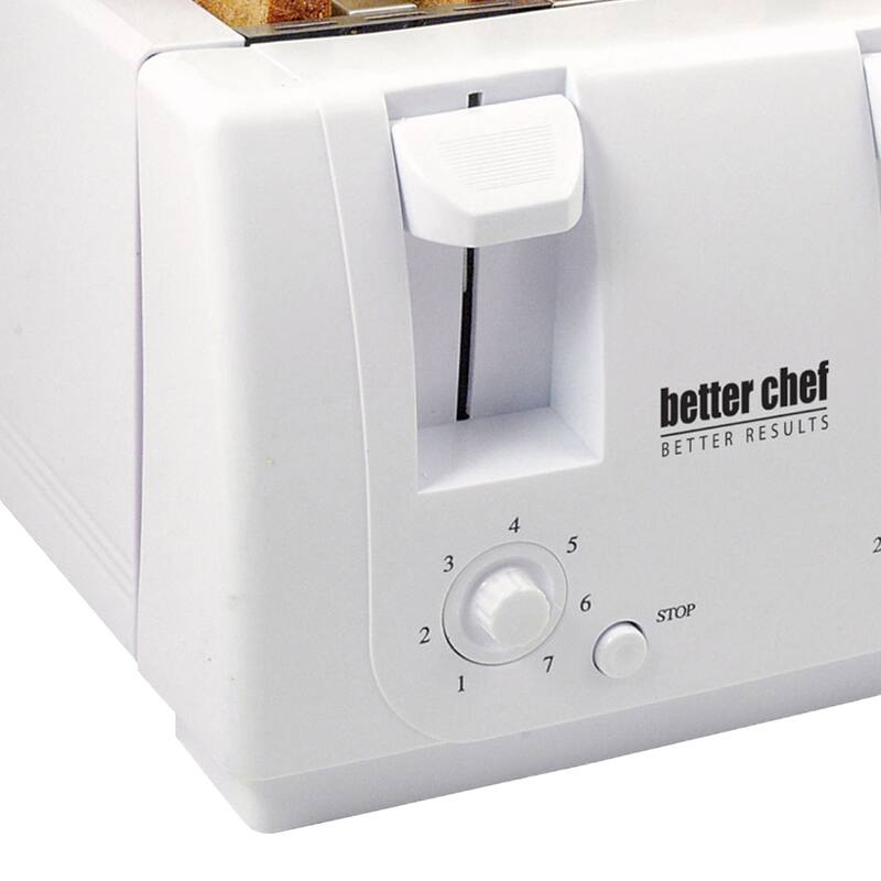 Better Chef 4 Slice Dual-Control Toaster in White IM-241W