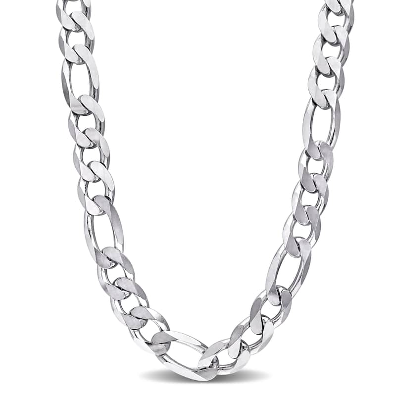 Miadora Sterling Silver Figaro Necklace