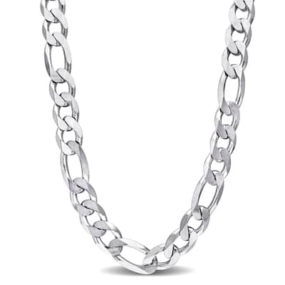Miadora Sterling Silver Figaro Necklace