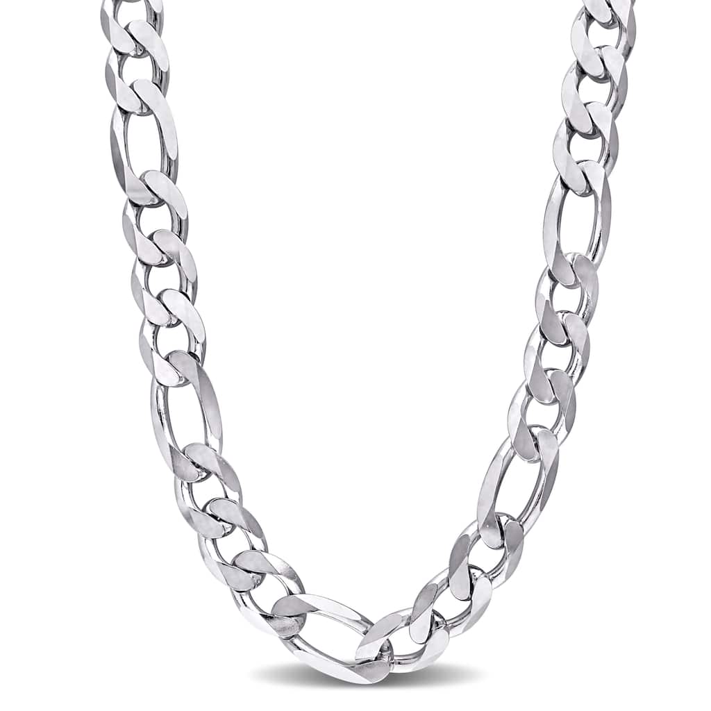 Miadora Sterling Silver Figaro Necklace