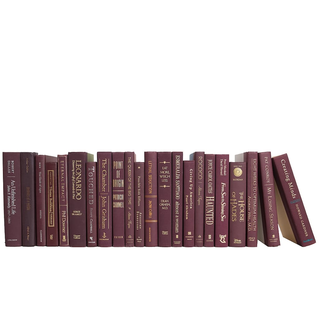 Books Red Decorative Accessories: Merlot Color By The Foot