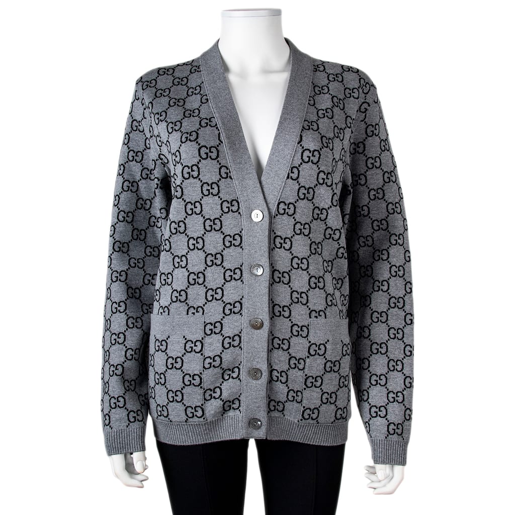 Gucci Reversible GG Wool Jacquard Cardigan