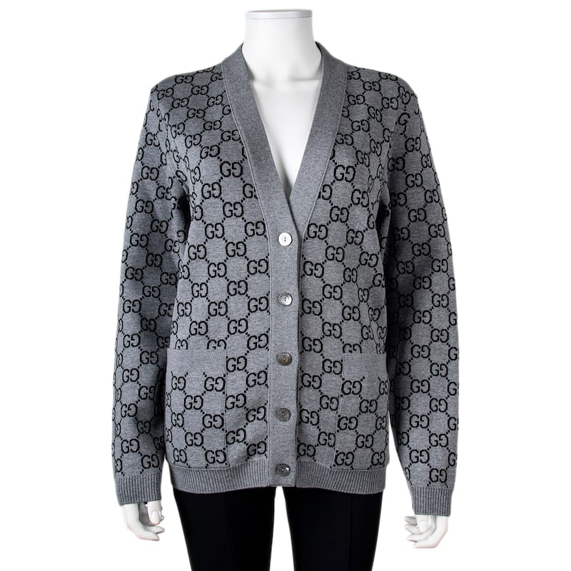 Gucci Reversible GG Wool Jacquard Cardigan - XS