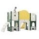 preview thumbnail 11 of 13, 9 in 1 Kids Slide Play Set Structure for Indoor-Outdoor Activity - 65.3''L x 68.9''W x 37.8''H