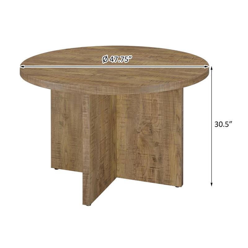 Larrabee Mango Brown Round Dining Table