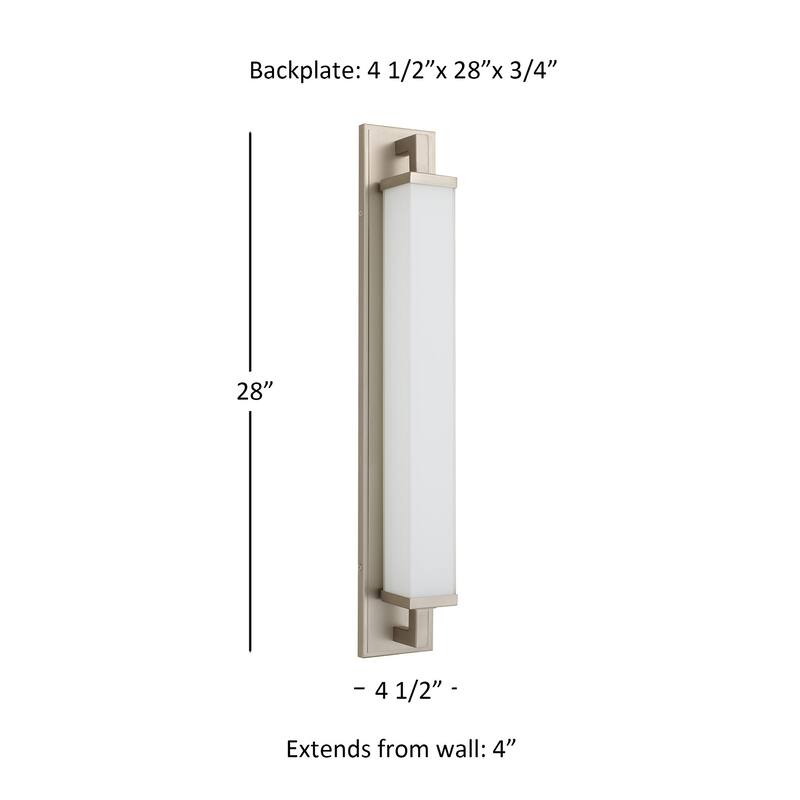 Zenith 28" Brushed Nickel LED Bathroom Vanity Light