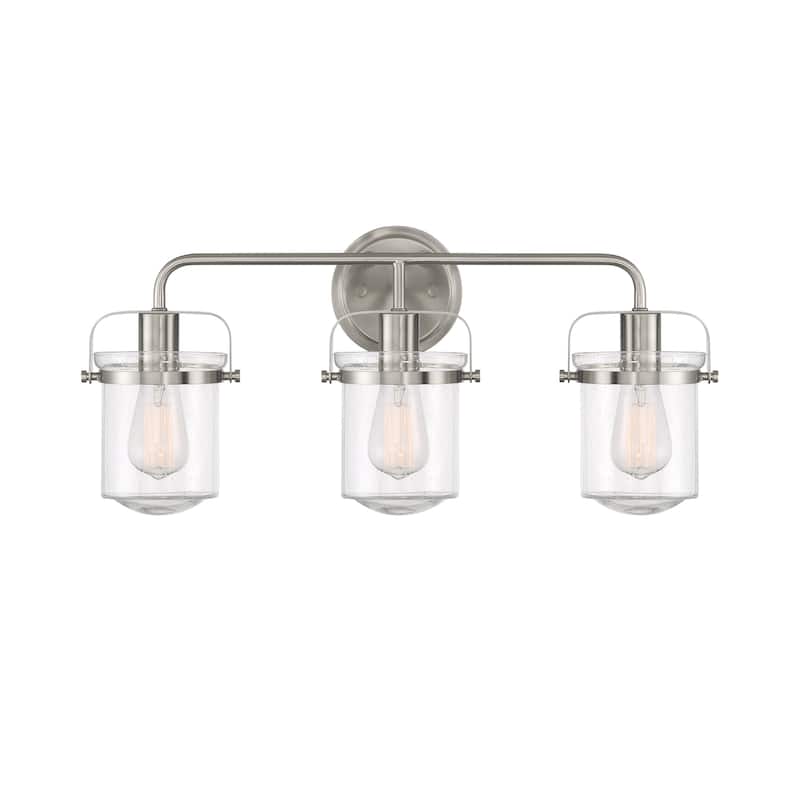 Designers Fountain Jaxon 3 Light 24" Wide Bathroom Vanity Light with - Brushed Nickel