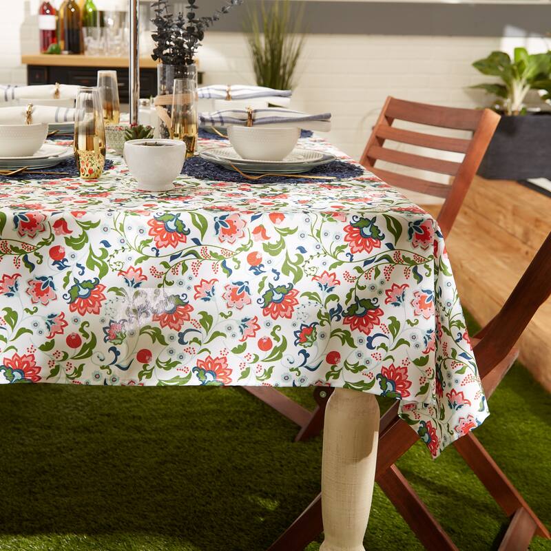DII Garden Floral Print Outdoor Tablecloths