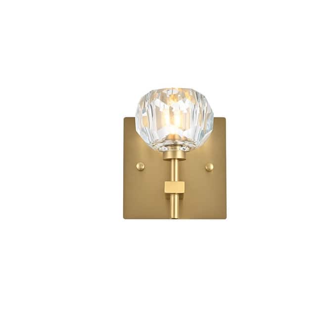 Elegant Lighting 3509W6 Graham 6" Tall Wall Sconce - Gold / Clear