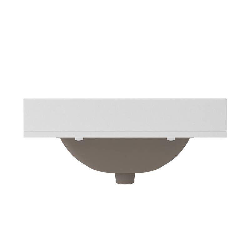 CRAFT + MAIN QZ25224R 25" Quartz Vanity Top with Backsplash and