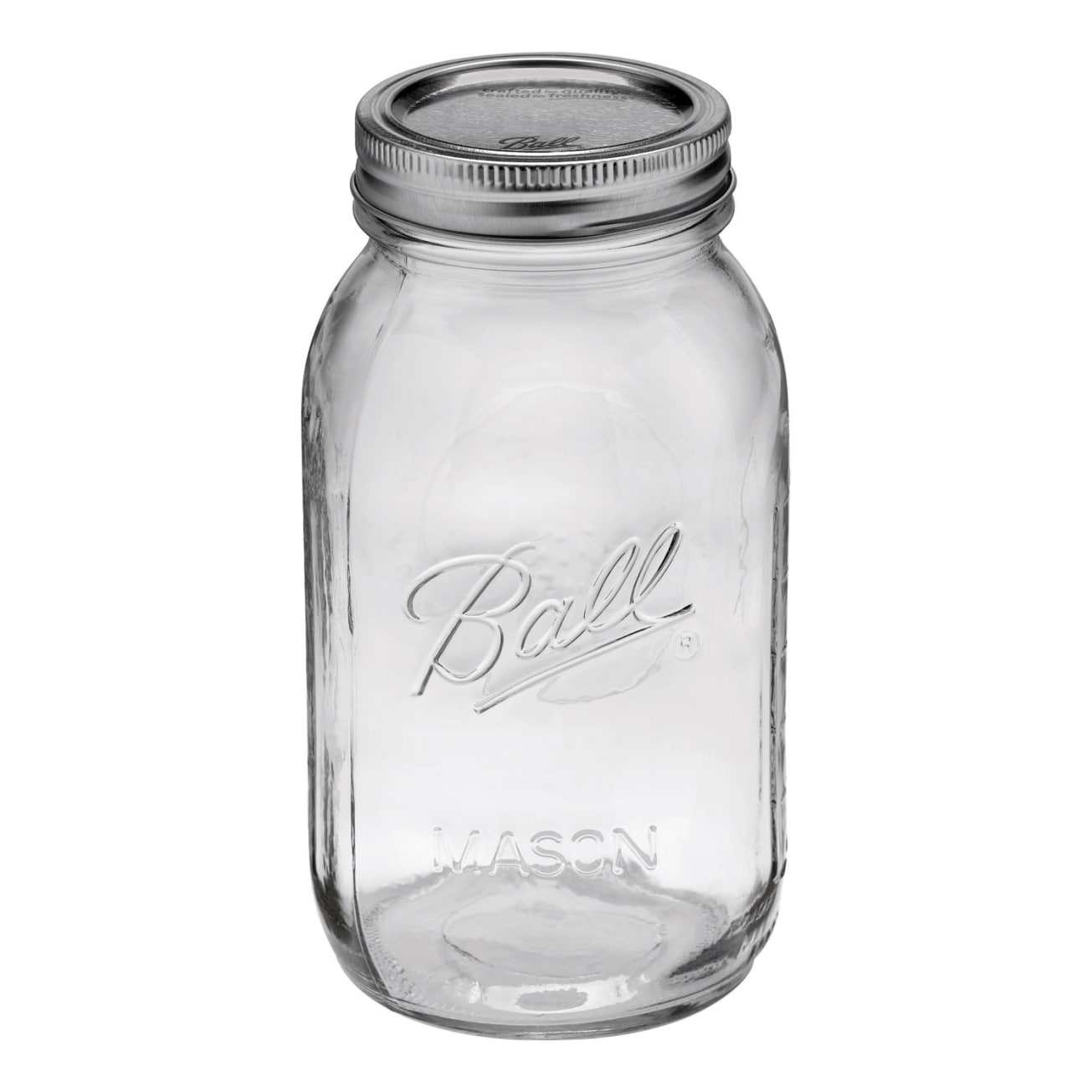 Ball Regular Mouth 32-Ounces Mason Jar with Lids and Bands, Clear,(Pack Of  2)