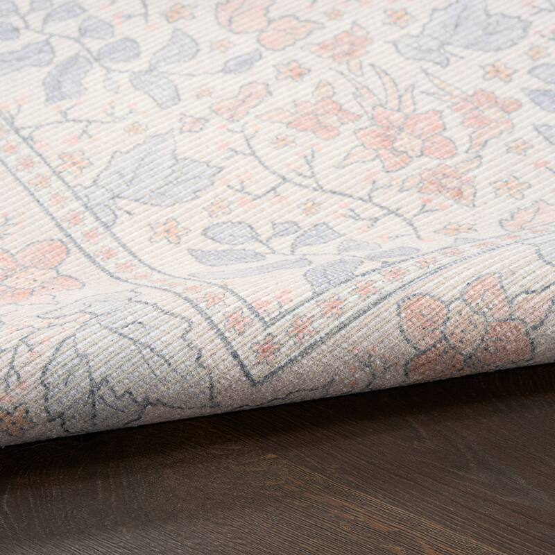 Nourison Botanical Washables Indoor only Textured Floral Area Rug