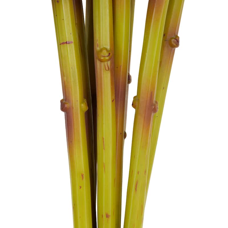 Green Faux Foliage Tall Hydrangea Artificial Flower Stem (Set of 8)