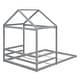 preview thumbnail 13 of 14, Wooden Full Size House Kids Bed Frame with Guardrail for Fun Sleeping Space, Safety Guaranteed, Easy to Assemble, White