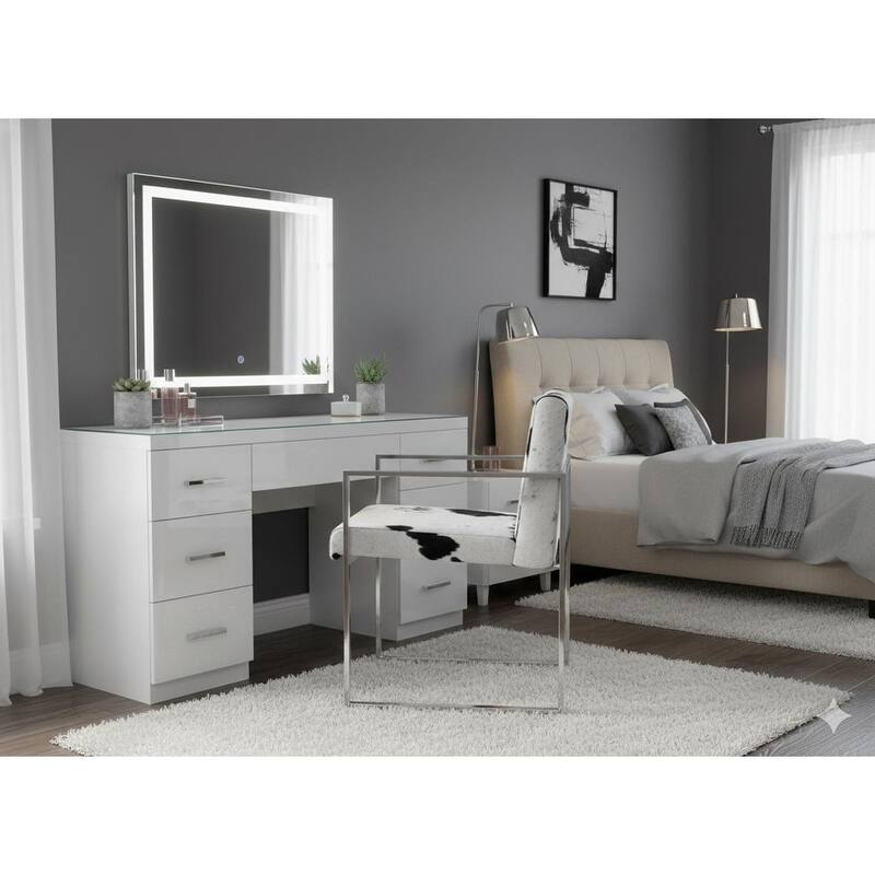 Modern Stainless Steel Black and Leather Chair