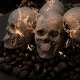 preview thumbnail 15 of 26, Ceramic Fire Pit Decor | Fire Pit Skulls and Bones | Halloween Pumpkin | For Fire Pits and Fireplaces | Spooky and Scary Decor Skull - Gray