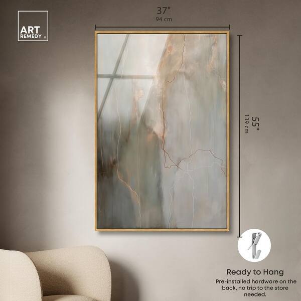 dimension image slide 7 of 24, Fiery Traces I Abstract Framed Acrylic Wall Art by Art Remedy