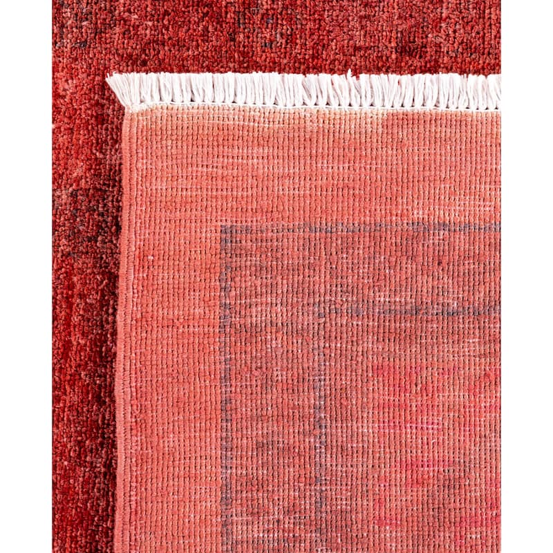 Overdyed One-of-a-Kind Hand-Knotted Area Rug - Pink - 9' 2" x 11' 9"