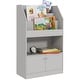 preview thumbnail 9 of 12, Kids Bookcase with 3 Shelves, 1 Storage Compartment and 1 Cabinet
