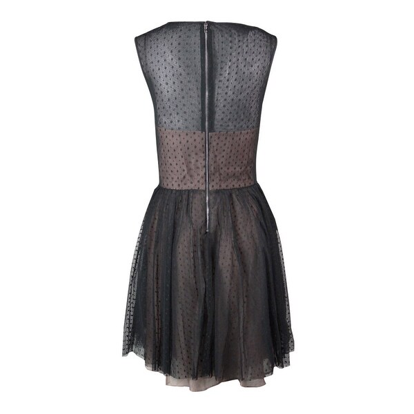 mesh flare dress