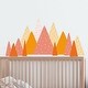 preview thumbnail 4 of 5, Walplus Colorful Orange Mountains Landscape Children Kids Wall Sticker