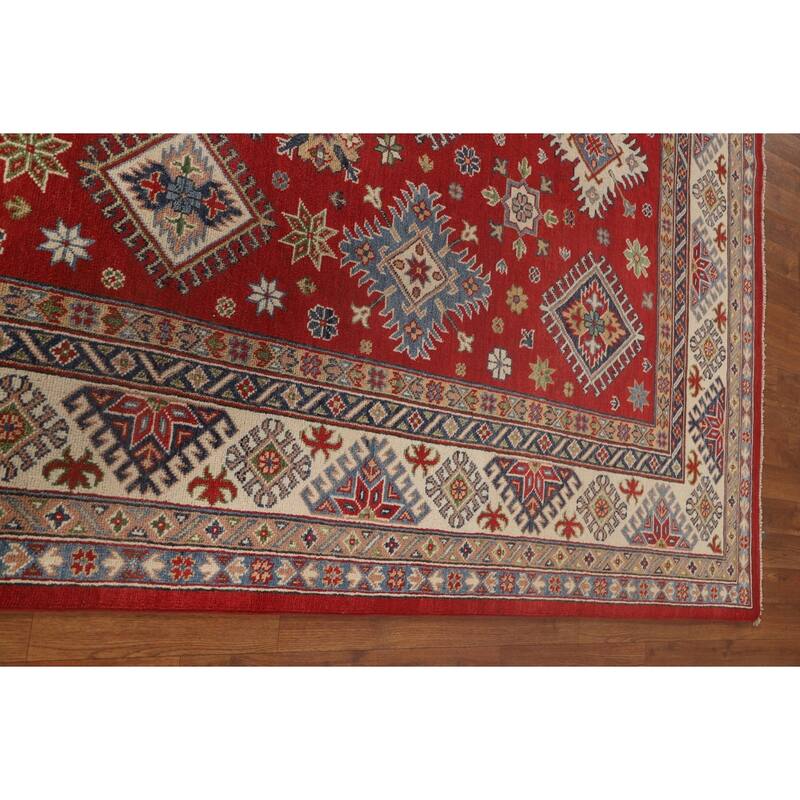 Traditional Red Kazak Area Rug Handmade Wool Carpet - 6'6"x 9'8"