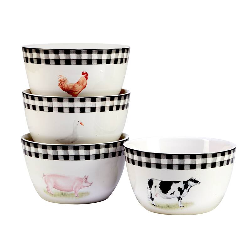 Certified International On The Farm 16-Piece Dinnerware Set, Service for 4